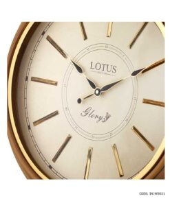 ساعت دیواری کلاسیک چوبی قهوه ای لوتوس مدل MOERS