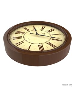 ساعت دیواری چوبی کوچک قهوه ای شوبرت مدل 4110