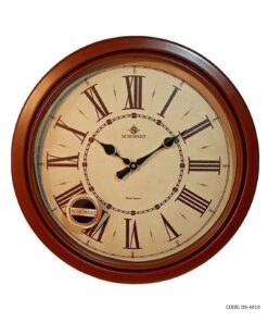 ساعت دیواری چوبی کوچک قهوه ای شوبرت مدل 4110