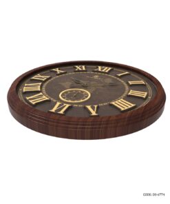 ساعت دیواری اعداد رومی چوبی قهوه ای شوبرت مدل 6774