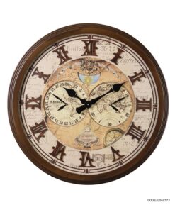ساعت دیواری گرد چوبی 4 موتوره شوبرت مدل 6773