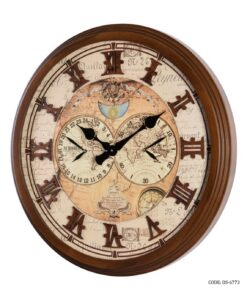 ساعت دیواری گرد چوبی 4 موتوره شوبرت مدل 6773