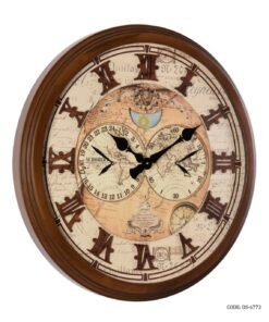 ساعت دیواری گرد چوبی 4 موتوره شوبرت مدل 6773