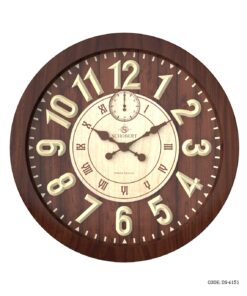 ساعت دیواری چوبی گرد شوبرت مدل 6151