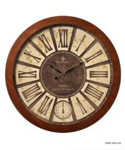 ساعت دیواری گرد کلاسیک چوبی شوبرت مدل 6130