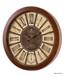 ساعت دیواری گرد کلاسیک چوبی شوبرت مدل 6130