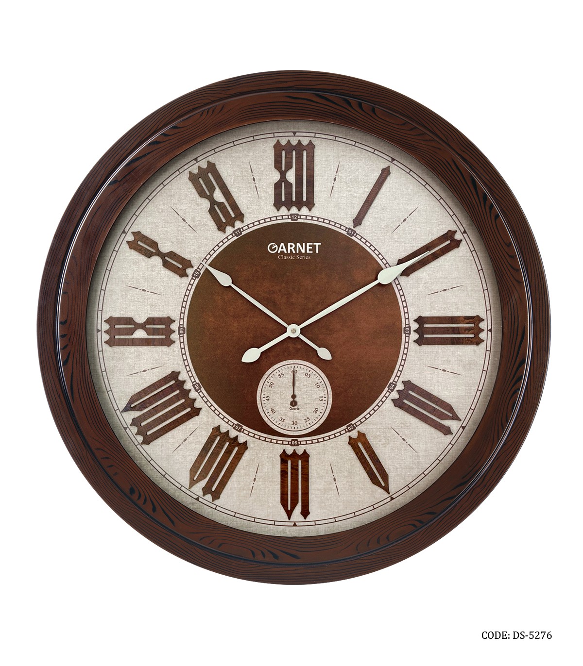 ساعت دیواری گرد قاب پلاستیکی گارنت مدل 5276