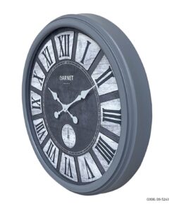 ساعت دیواری طوسی قاب پلاستیکی گارنت مدل 5263