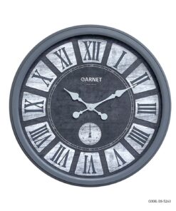 ساعت دیواری طوسی قاب پلاستیکی گارنت مدل 5263