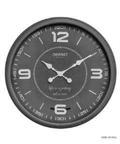 ساعت دیواری پاندولی گرد طوسی بزرگ گارنت مدل 5262