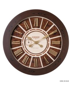 ساعت دیواری کلاسیک چوبی قهوه ای لوتوس مدل 5218