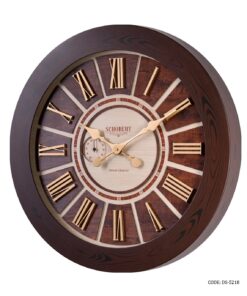 ساعت دیواری کلاسیک چوبی قهوه ای لوتوس مدل 5218