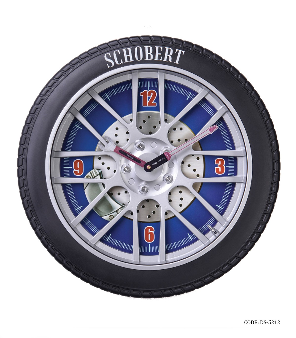 ساعت دیواری مدرن شوبرت طرح تایر مدل 5212