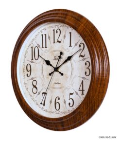 ساعت دیواری چوبی گرد کوچک شوبرت مدل 5186