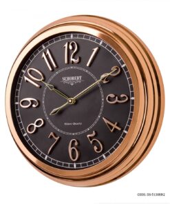 ساعت دیواری گرد فلزی رزگلد شوبرت مدل 5138