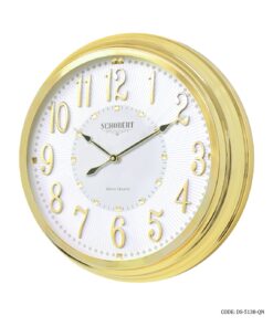 ساعت دیواری فلزی گرد طلایی شوبرت مدل 5318
