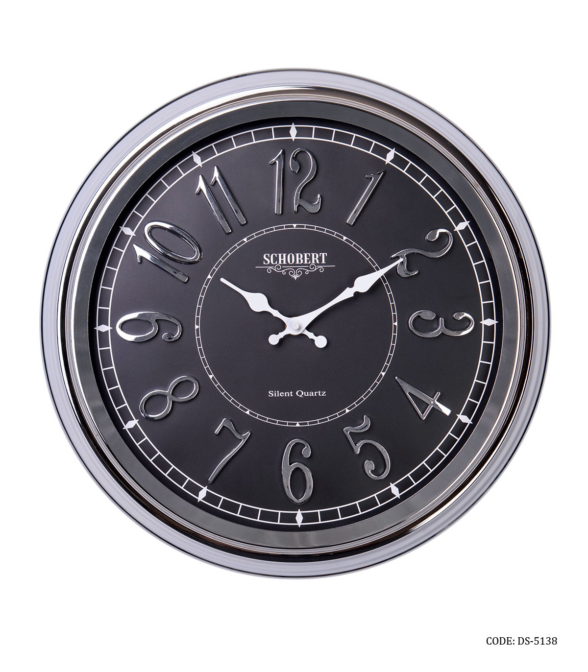 ساعت دیواری فلزی سیلور کوچک شوبرت مدل 5138