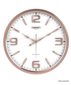 ساعت دیواری گرد رزگلد قاب پلاستیکی گارنت مدل 5020