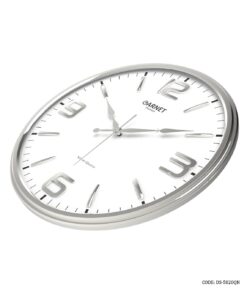 ساعت دیواری گرد سیلور قاب پلاستیکی گارنت مدل 5020