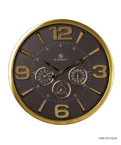 ساعت دیواری فلزی 4 موتوره قاب طلایی شوبرت مدل 5311
