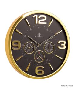 ساعت دیواری فلزی 4 موتوره قاب طلایی شوبرت مدل 5311