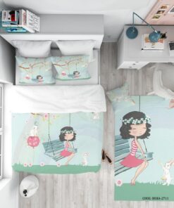 روتختی دخترانه 4 تکه لحاف دوختدار مدل Spring Girl