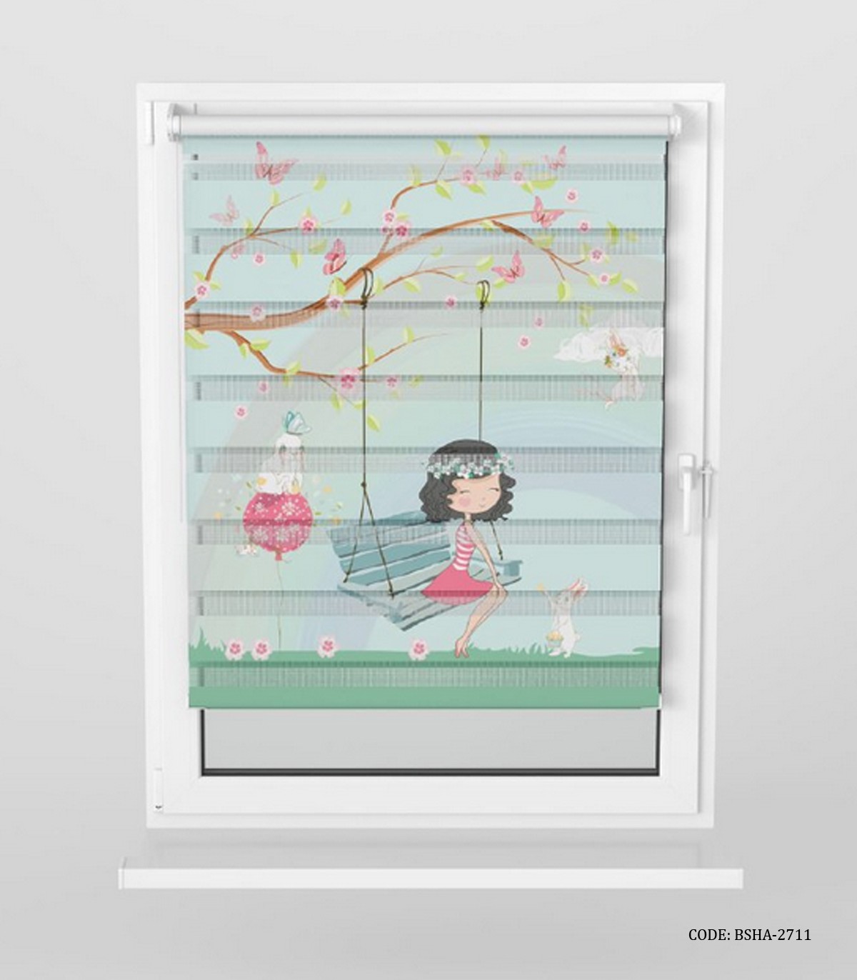 پرده زبرا اتاق دخترانه مدل Spring Girl