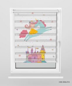 پرده زبرا اتاق دخترانه طرح اسب تک شاخ یونی کورن مدل Dream City