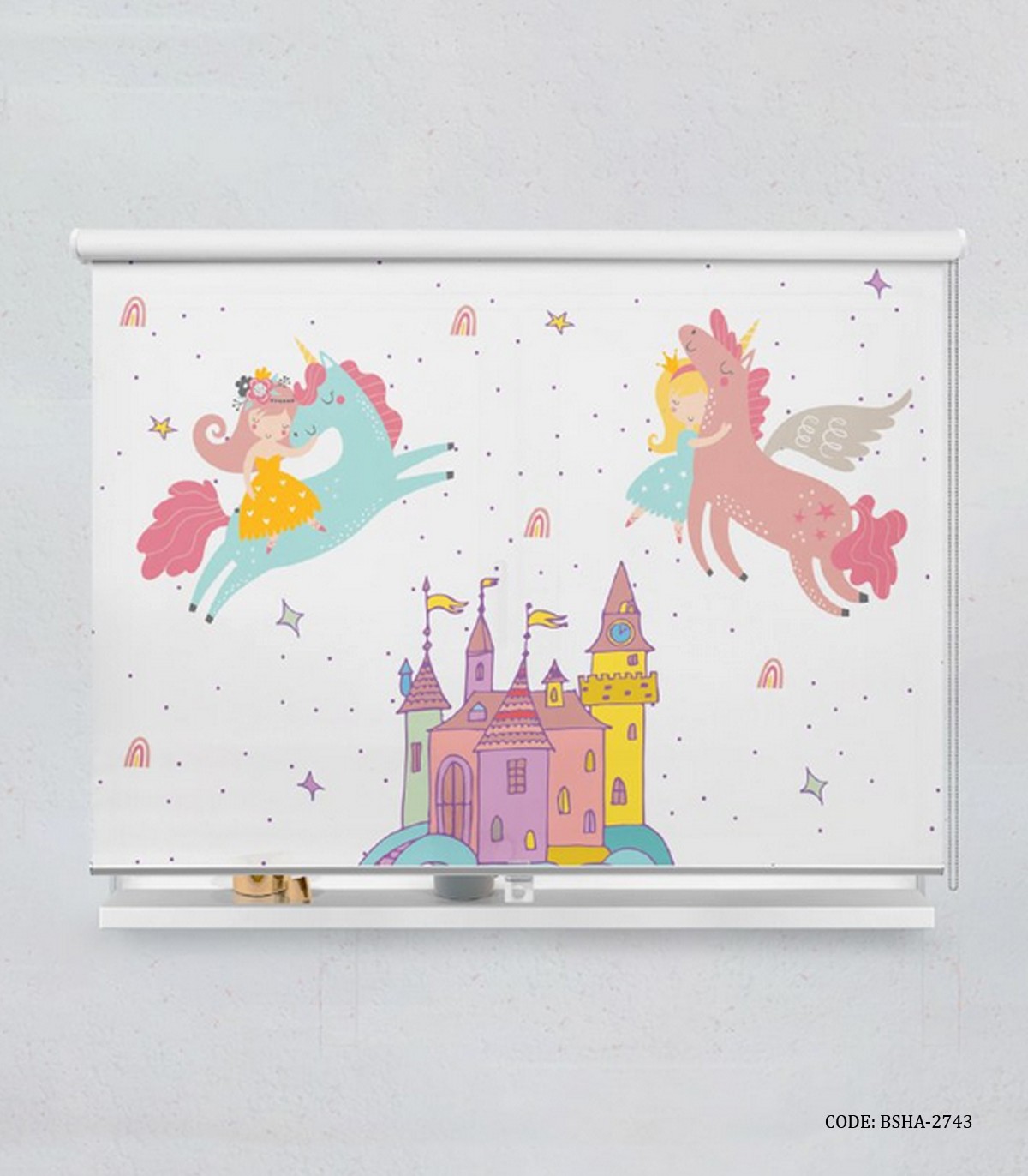 شید اتاق دخترانه طرح اسب تک شاخ یونی کورن مدل Dream City