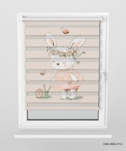 پرده زبرا اتاق کودک دخترانه مدل خرگوش ملوس