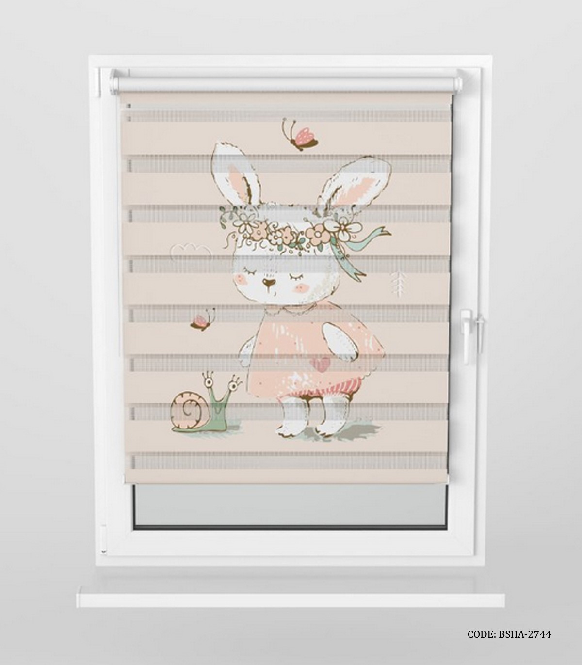 پرده زبرا اتاق کودک دخترانه مدل خرگوش ملوس