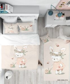 روتختی کودک دخترانه 4 تکه مدل خرگوش ملوس