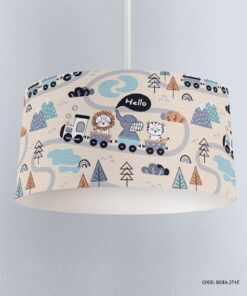 لوستر اتاق پسرانه طرح فیل، گربه و شیر مدل Hello