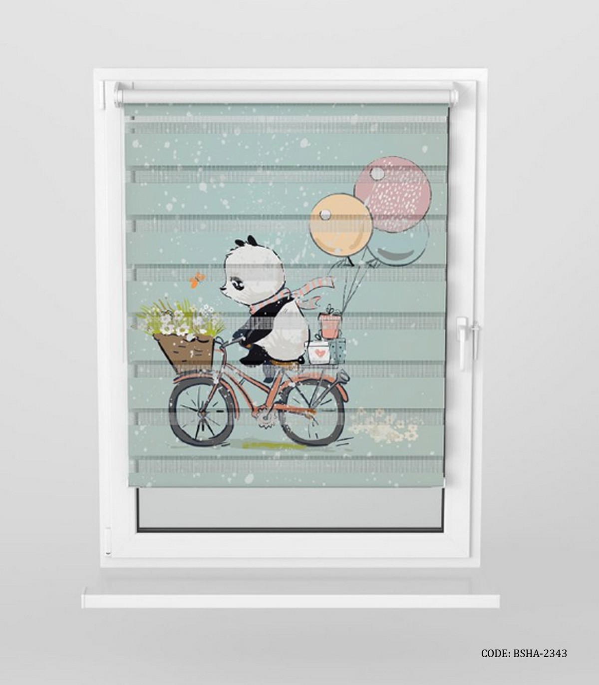 پرده زبرا اتاق کودک پسرانه طرح پاندا مدل Cute Panda