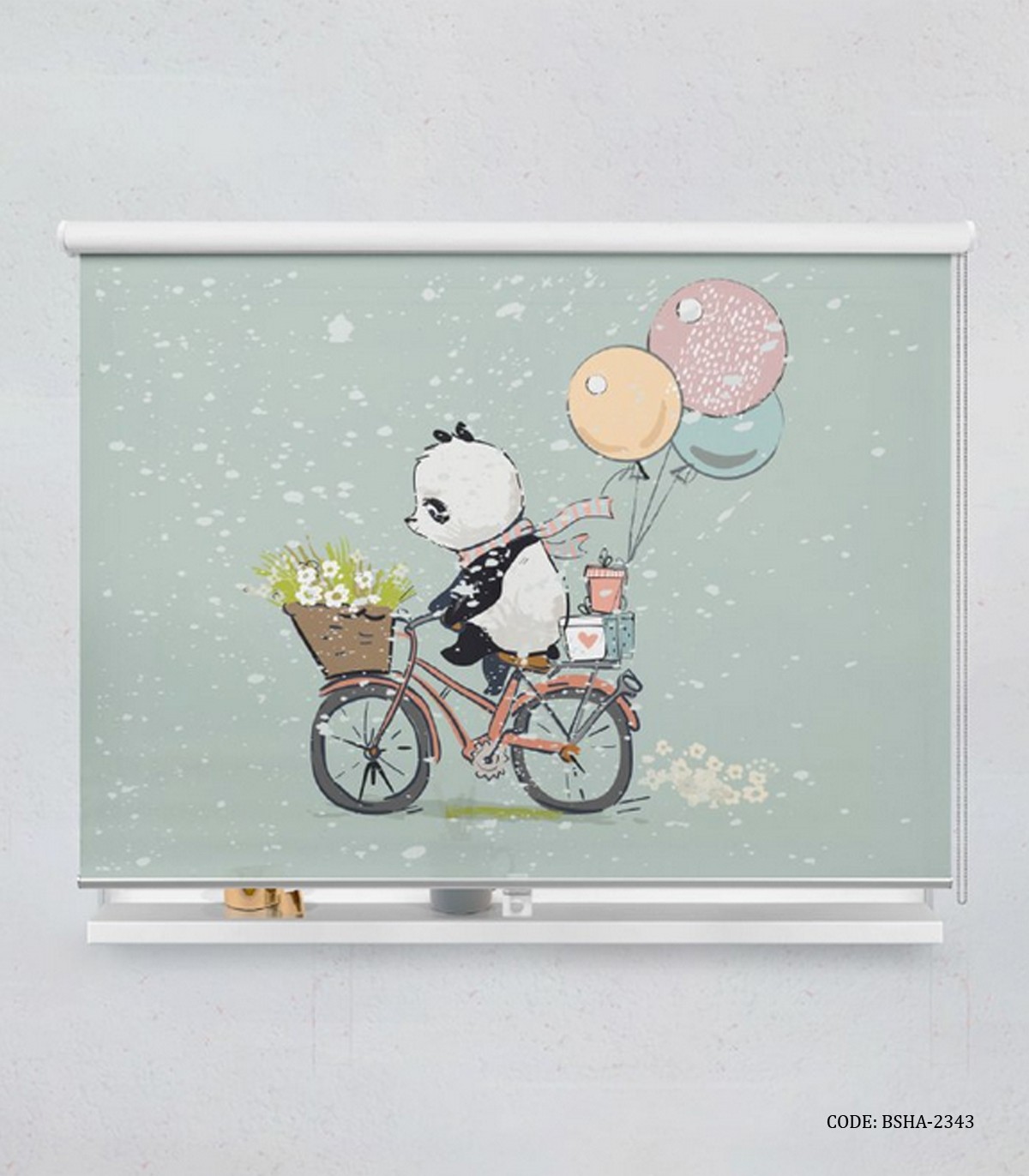 پرده شید کودک پسرانه طرح پاندا مدل Cute Panda