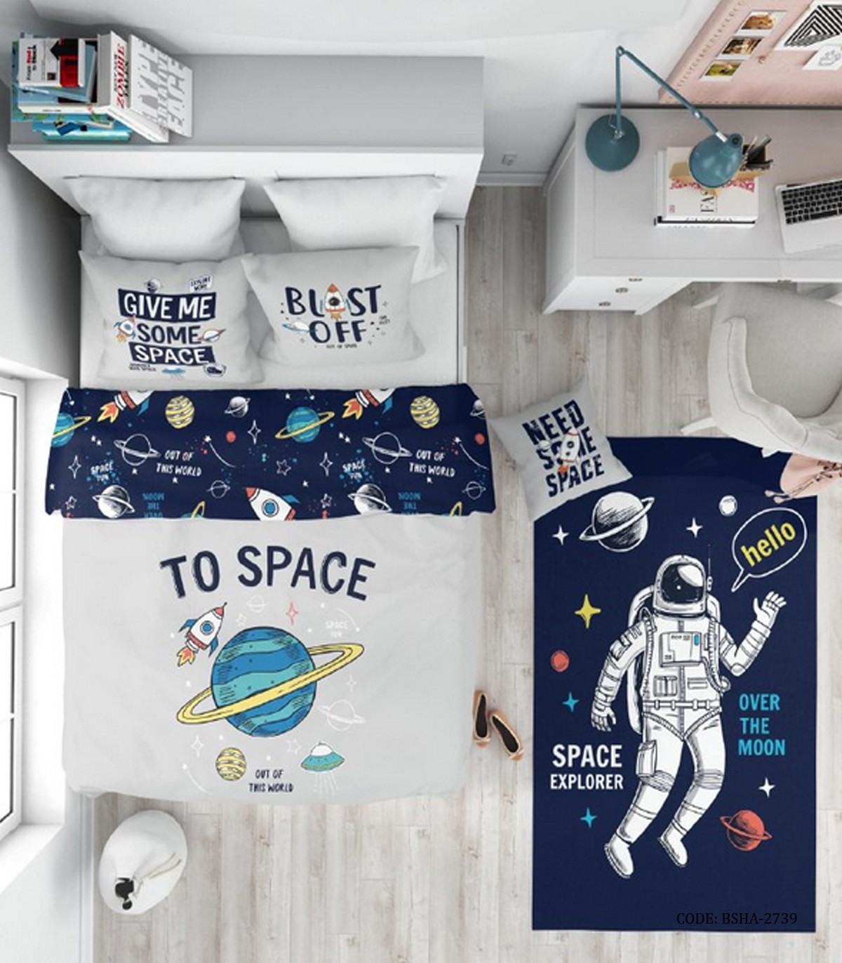 روتختی پسرانه 4 تکه طرح فضانورد مدل Astronaut