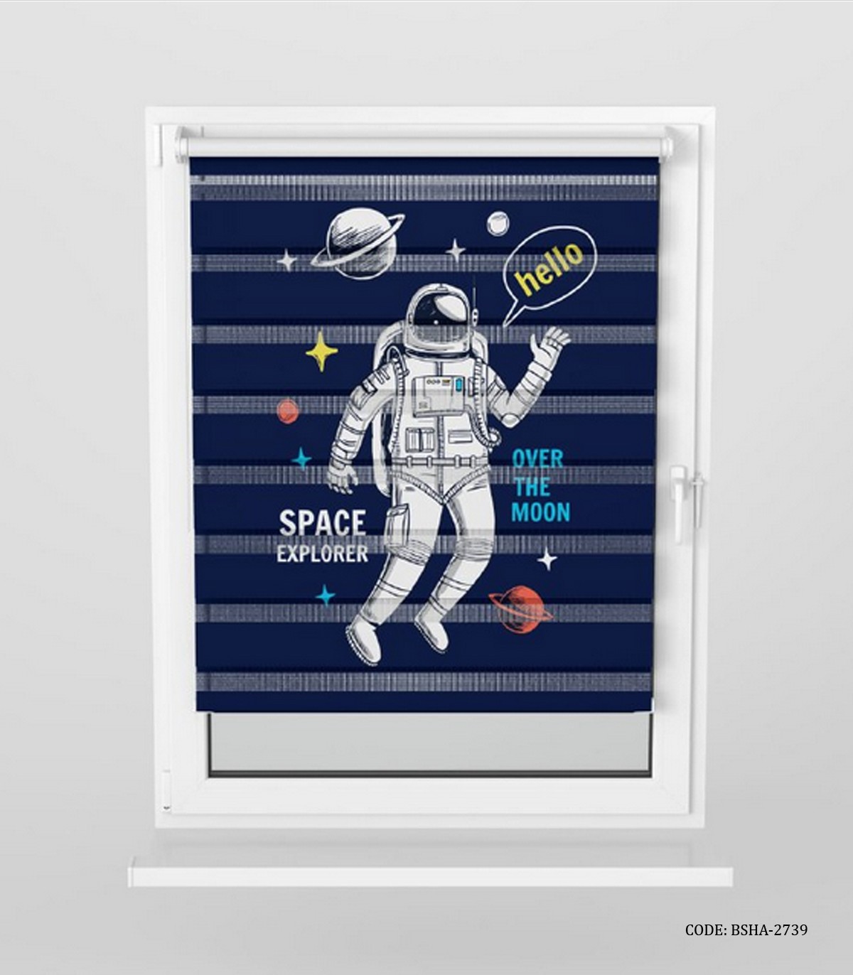 پرده زبرا اتاق پسرانه طرح فضانورد مدل Astronaut