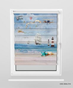 پرده زبرا اتاق پسرانه تم دریایی مدل Lighthouse