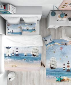 روتختی پسرانه 4 تکه تم دریایی مدل Lighthouse