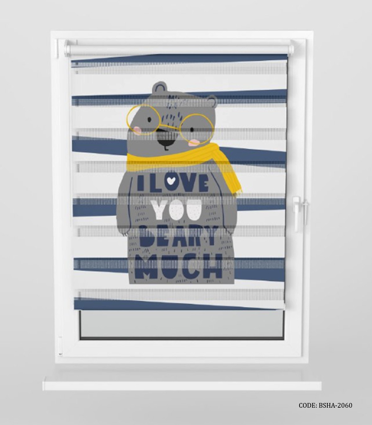 پرده زبرا تاق کودک پسرانه طرح خرس مدل Beary Much