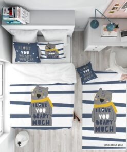 روتختی کودک پسرانه 4 تکه طرح خرس مدل Beary Much