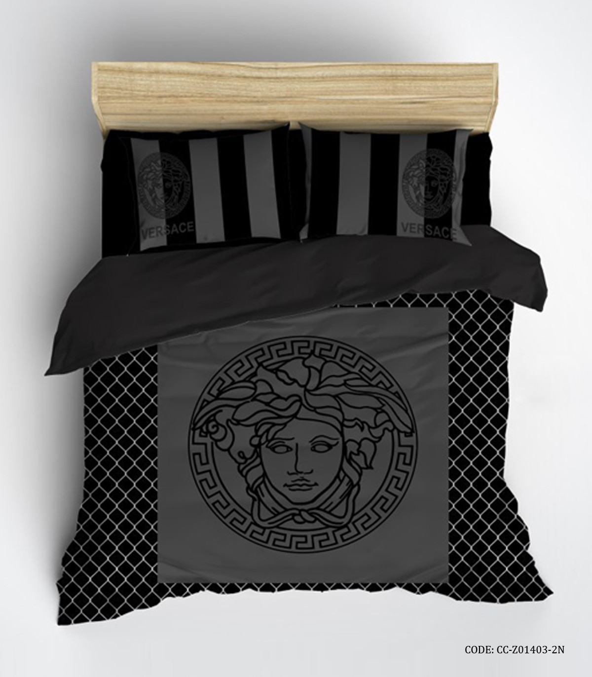 سرویس روتختی اسپرت ورساچه سفید طوسی