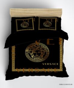 روتختی VERSACE با زمینه مشکی طرح طلایی