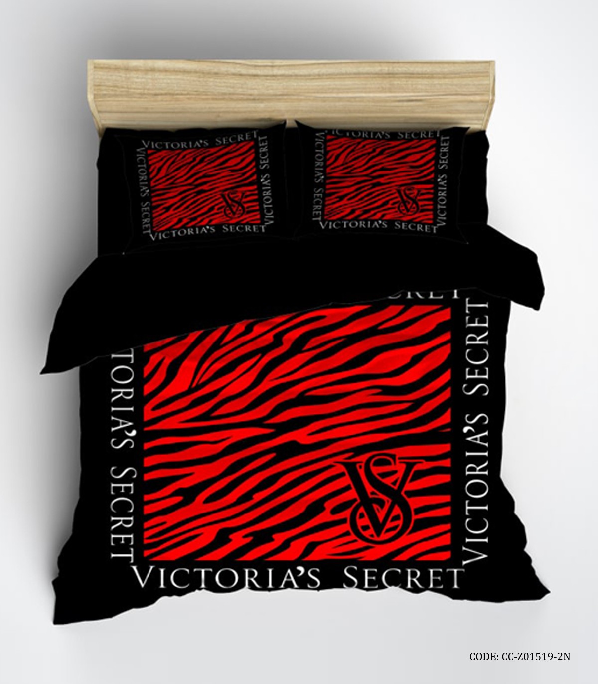 سرویس روتختی مشکی قرمز VICTORIA SECRET