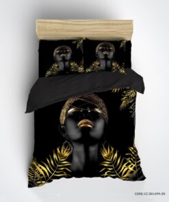 روتختی مشکی طلایی یک نفره و دو نفره طرح رخساره