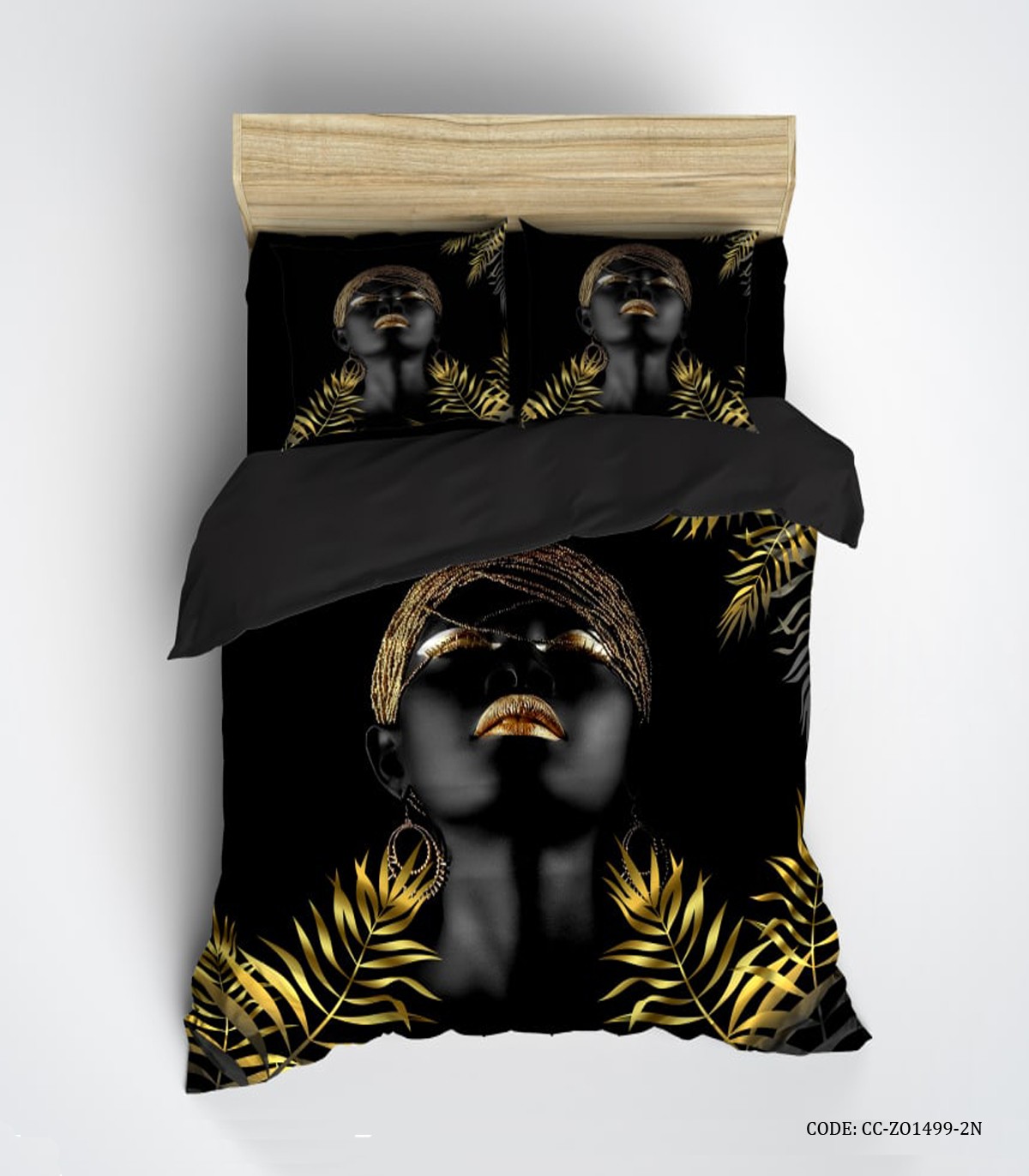 روتختی مشکی طلایی یک نفره و دو نفره طرح رخساره