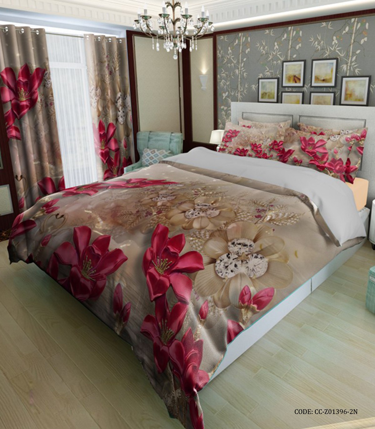 لحاف روتختی گل دار دو نفره و یک نفره طرح الما