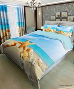 روتختی لحاف دوخت دار تم دریایی طرح ستاره دریایی