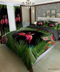 سرویس روتختی طرح هاوایی زمینه مشکی و طرح پلیکان