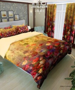 سرویس لحاف روتختی دوختدار طرح گل مدل دشت شقایق